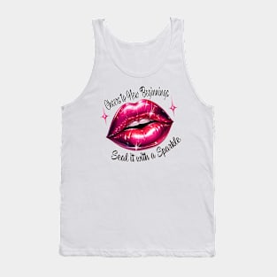 Sparkling New Beginnings - Glossy Lip Art Tank Top